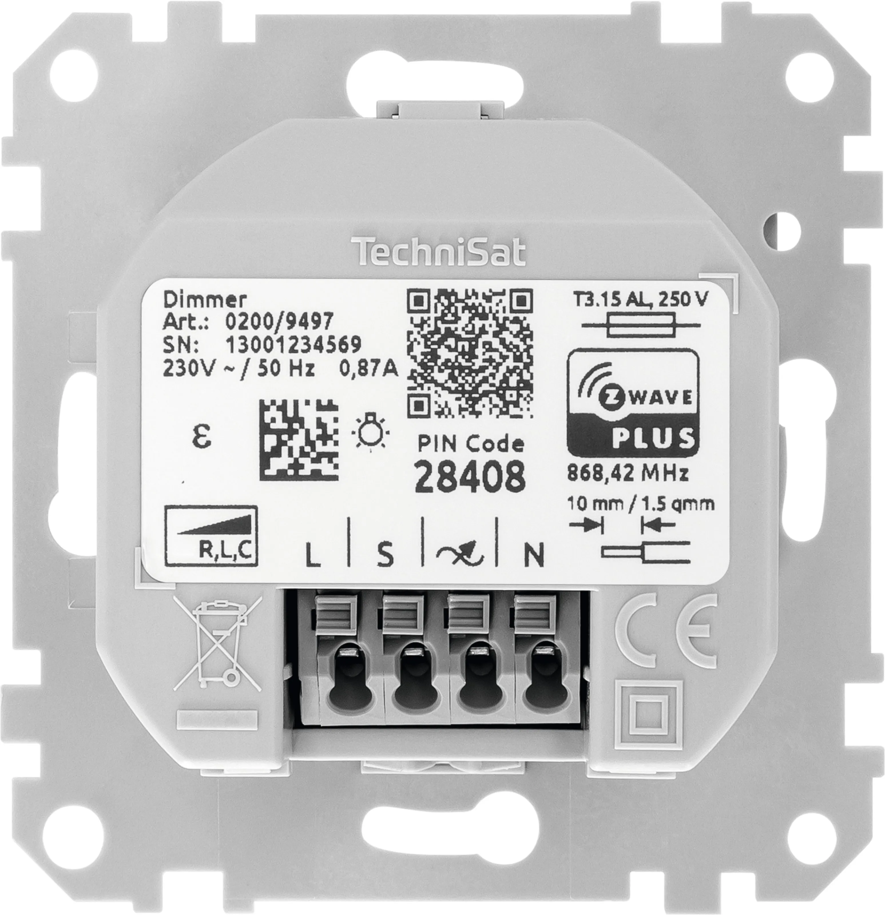 Dimmer-Einsatz, kompatibel mit Merten System M