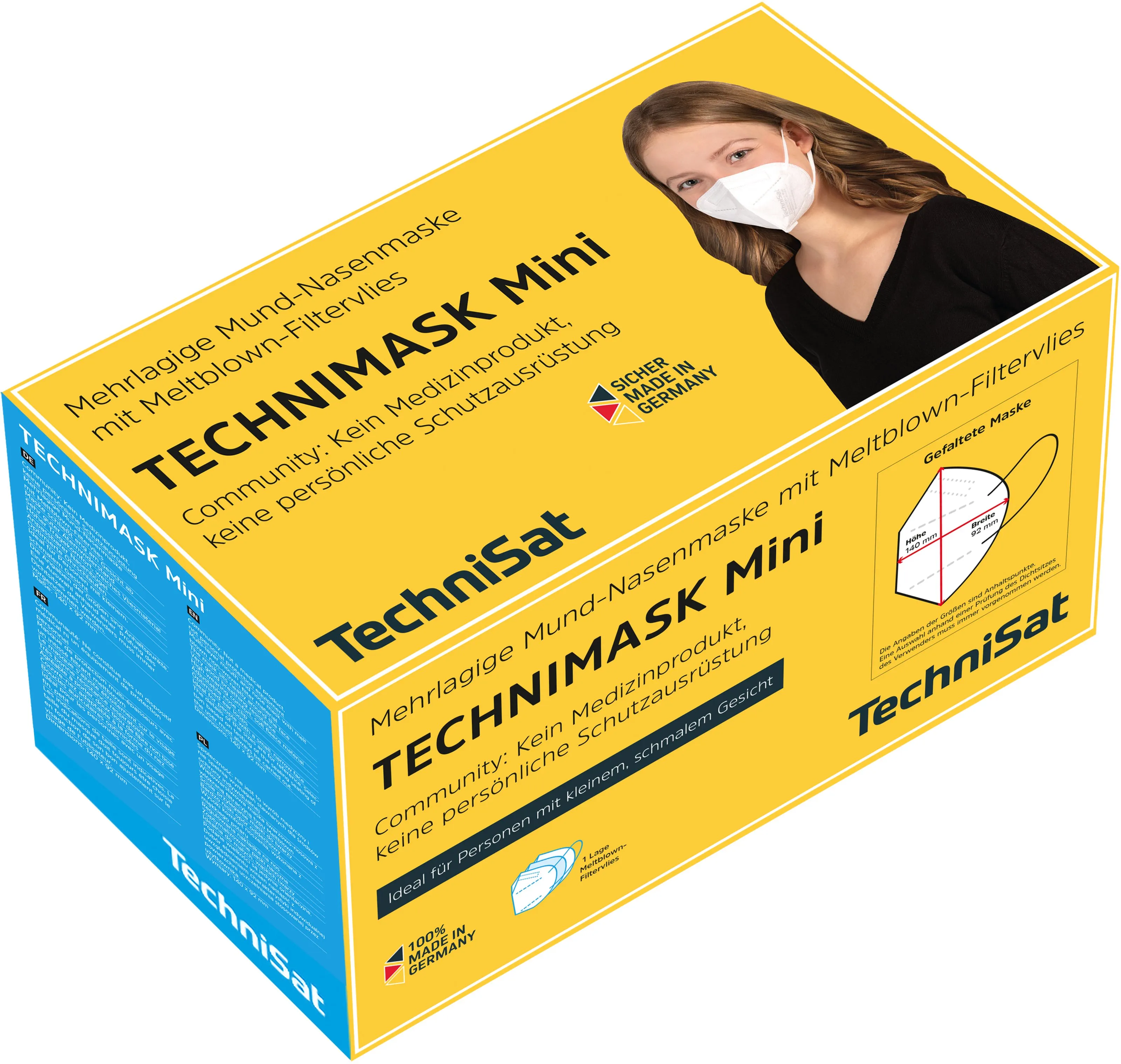 TECHNIMASK Mini, 50 Stück (10 Polybeutel mit je 5 Stück)