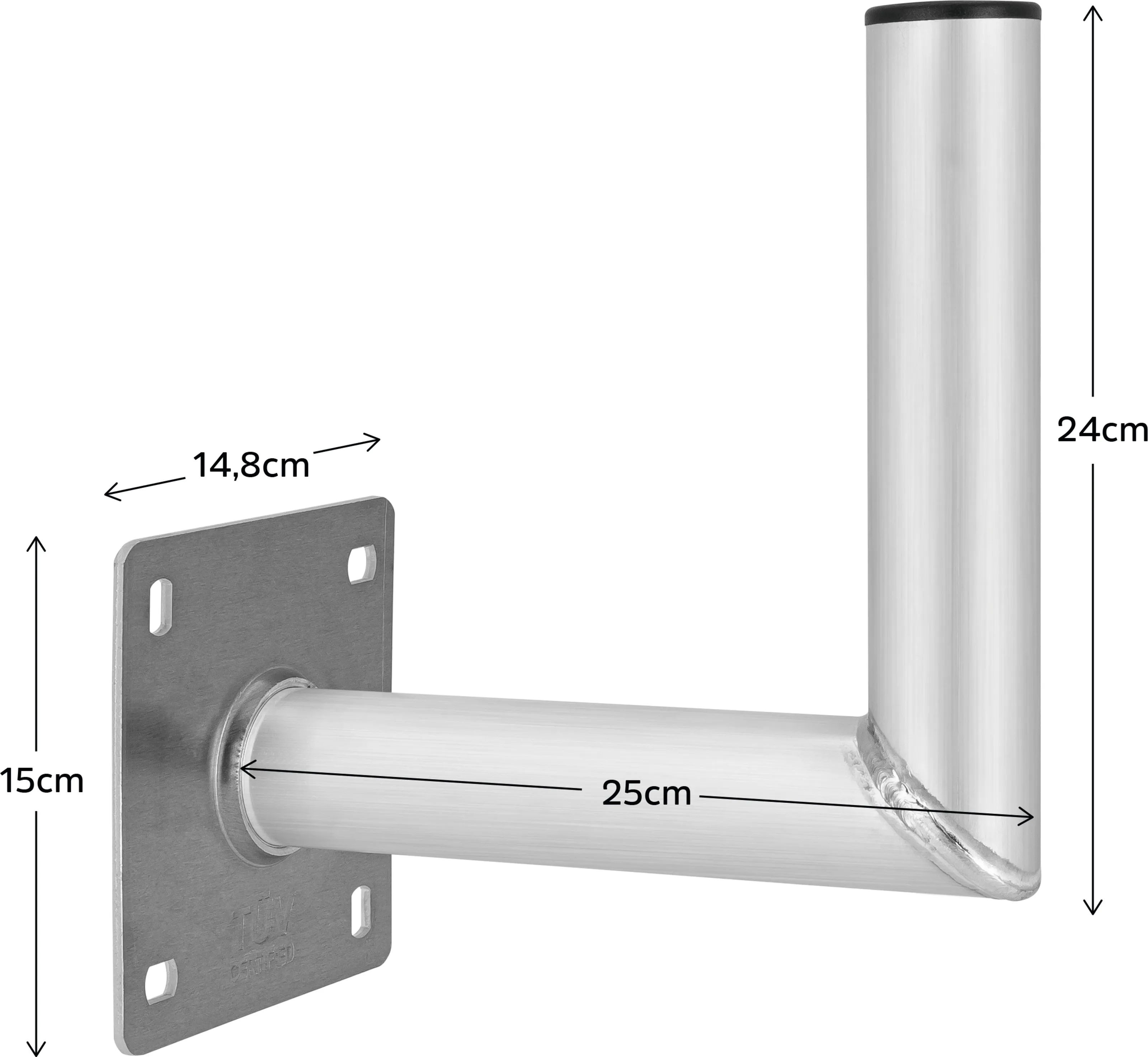 TECHNIPLUS 25, Alu-Wandhalter, 25 cm Wandabstand