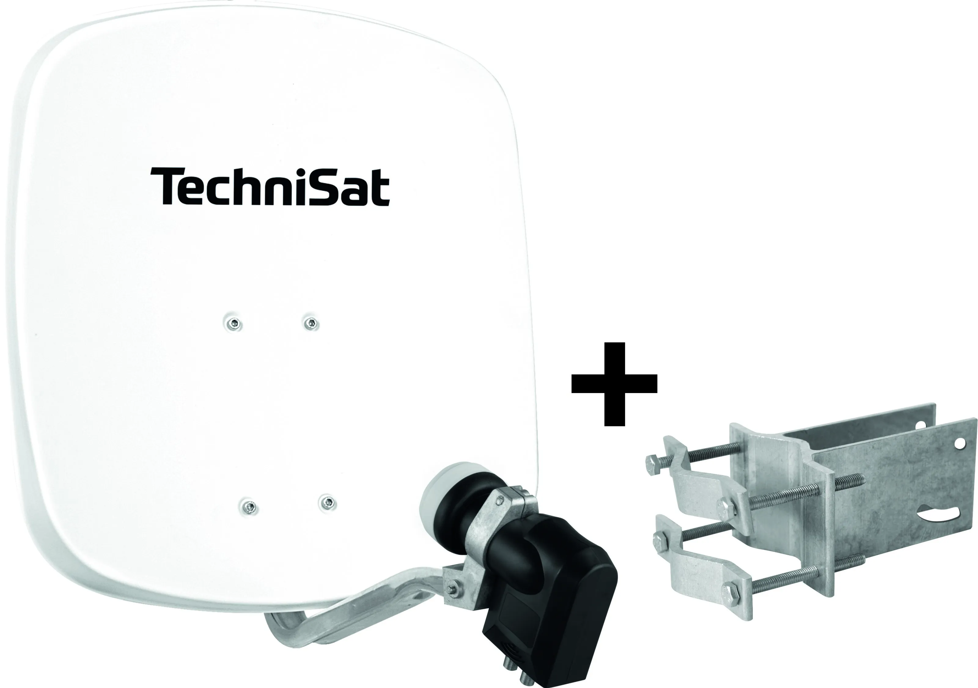 DIGIDISH 45, Quattro-Switch-LNB, An-Rohr-Fitting